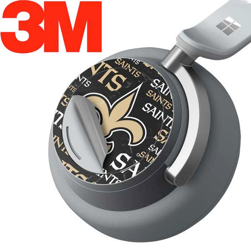 NFL New Orleans Saints Black Blast Surface Headphones Skin