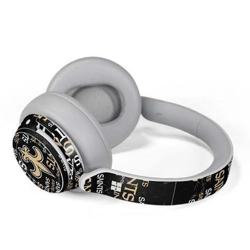 NFL New Orleans Saints Black Blast Surface Headphones Skin