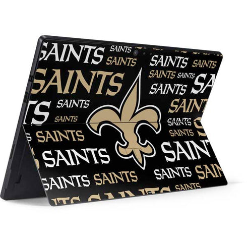 NFL New Orleans Saints Black Blast Surface Pro 6 Skin