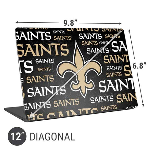 NFL New Orleans Saints Black Blast Universal Laptop 12in (9.8 x 6.8in) Skin