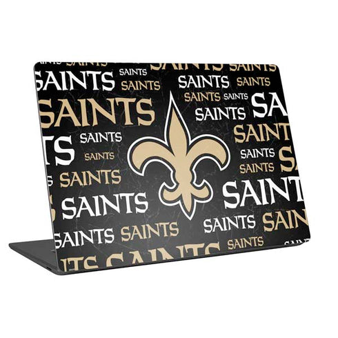 NFL New Orleans Saints Black Blast Universal Laptop 12in (9.8 x 6.8in) Skin