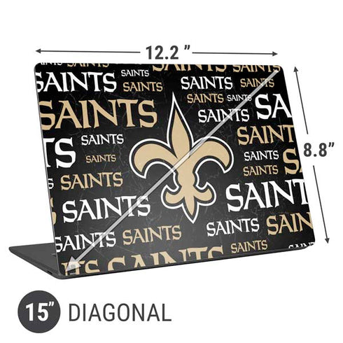 NFL New Orleans Saints Black Blast Universal Laptop 15in (12.2 x 8.8in) Skin