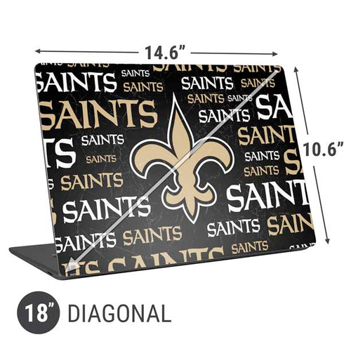 NFL New Orleans Saints Black Blast Universal Laptop 18in (14.6 x 10.6in) Skin