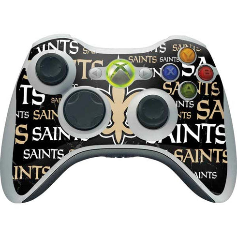 NFL New Orleans Saints Black Blast Xbox 360 Wireless Controller Skin