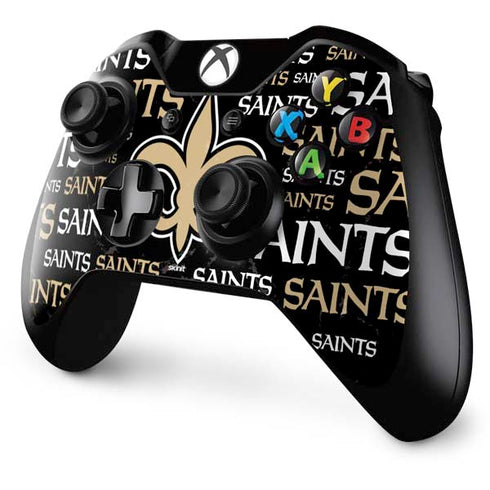 NFL New Orleans Saints Black Blast Xbox One Controller Skin