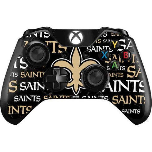 NFL New Orleans Saints Black Blast Xbox One Controller Skin