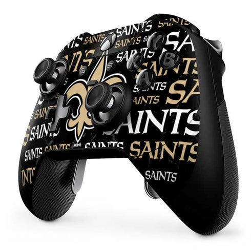 NFL New Orleans Saints Black Blast Xbox One Elite Controller Skin