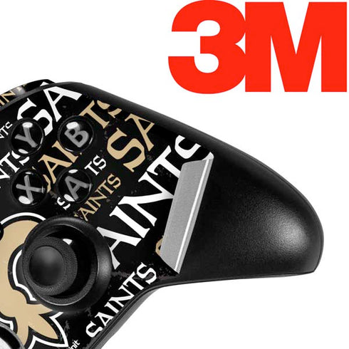 NFL New Orleans Saints Black Blast Xbox One Elite Controller Skin