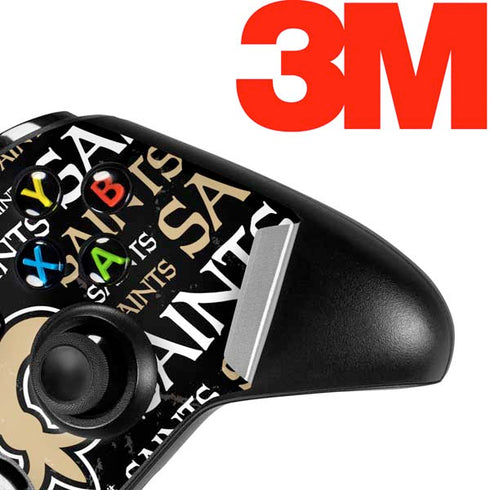 NFL New Orleans Saints Black Blast Xbox One X Controller Skin
