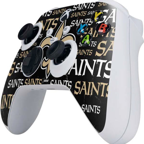 NFL New Orleans Saints Black Blast Xbox Series S Controller Skin