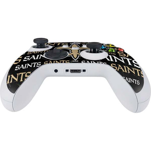 NFL New Orleans Saints Black Blast Xbox Series S Controller Skin