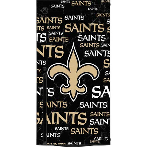 NFL New Orleans Saints Black Blast Xbox Series X Console Skin