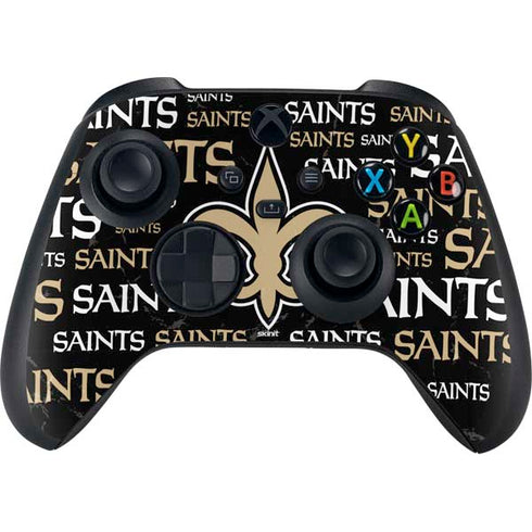 NFL New Orleans Saints Black Blast Xbox Series X Controller Skin
