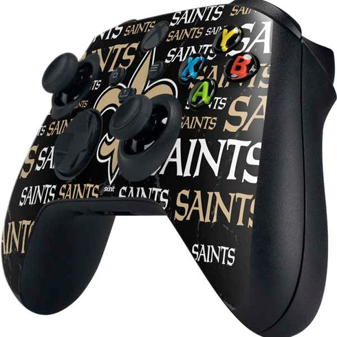 NFL New Orleans Saints Black Blast Xbox Series X Controller Skin