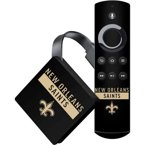 NFL New Orleans Saints Black Performance Series Amazon Fire TV Skin