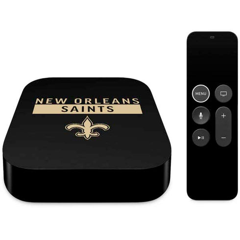 NFL New Orleans Saints Black Performance Series Apple TV Skin