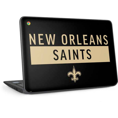 NFL New Orleans Saints Black Performance Series HP Chromebook Skin