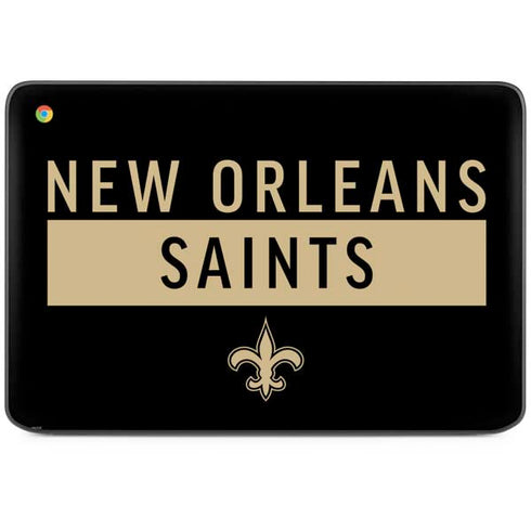 NFL New Orleans Saints Black Performance Series HP Chromebook Skin