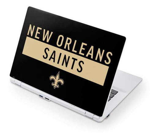 NFL New Orleans Saints Black Performance Series Acer Chromebook Skin