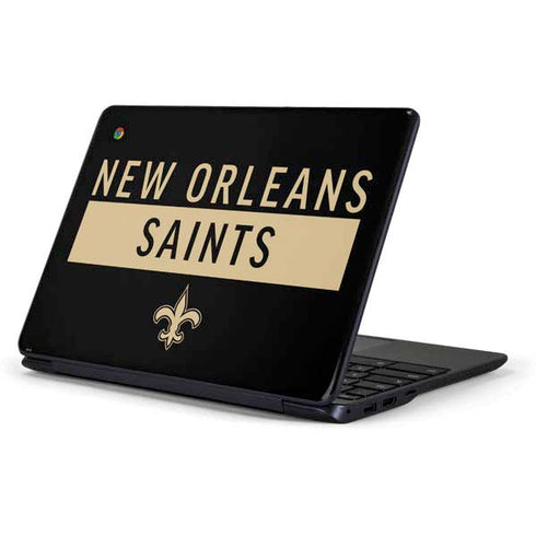 NFL New Orleans Saints Black Performance Series Samsung Chromebook Skin