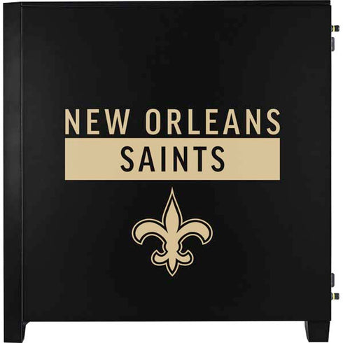 NFL New Orleans Saints Black Performance Series Corsair 4000D Tempered Glass Mid-Tower ATX Case Skin