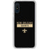 NFL New Orleans Saints Black Performance Series Galaxy A10e Clear Case