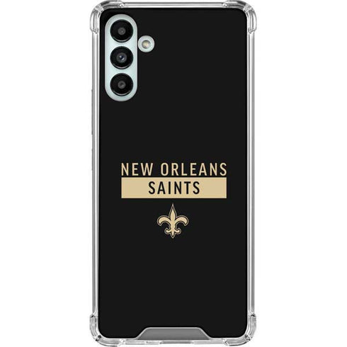 NFL New Orleans Saints Black Performance Series Galaxy A13 5G Clear Case