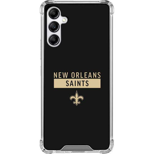 NFL New Orleans Saints Black Performance Series Galaxy A14 5G Clear Case