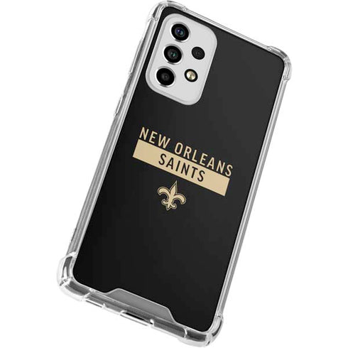 NFL New Orleans Saints Black Performance Series Galaxy A53 5G Clear Case