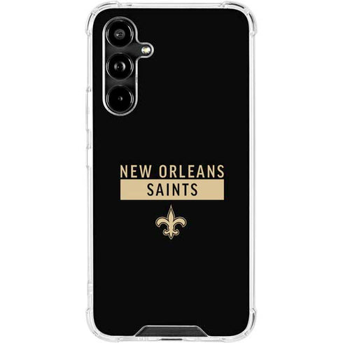NFL New Orleans Saints Black Performance Series Galaxy A54 5G Clear Case