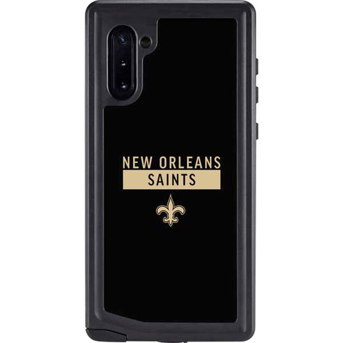 NFL New Orleans Saints Black Performance Series Galaxy Note 10 Waterproof Case