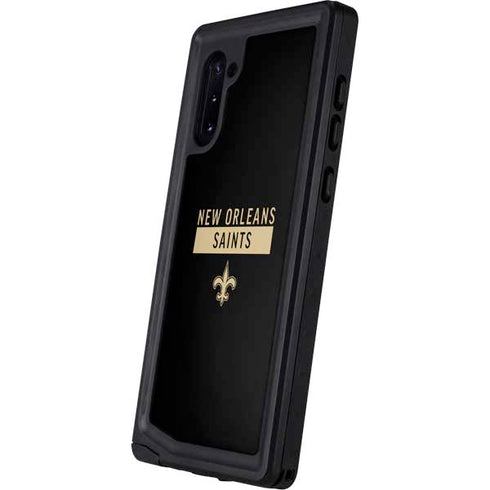 NFL New Orleans Saints Black Performance Series Galaxy Note 10 Waterproof Case