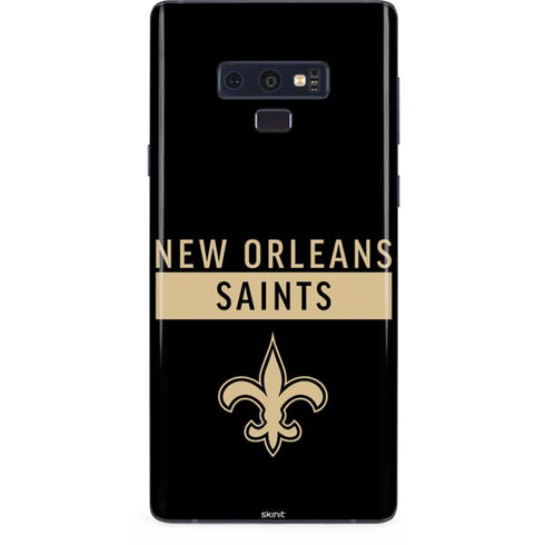 NFL New Orleans Saints Black Performance Series Galaxy Note 9 Skin