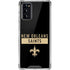 NFL New Orleans Saints Black Performance Series Galaxy Note20 5G Clear Case