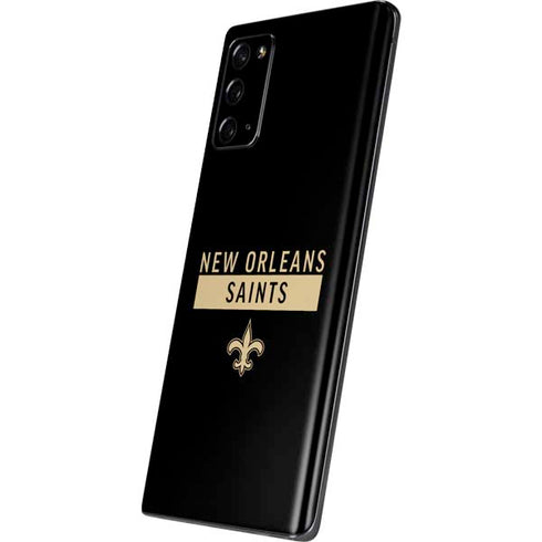 NFL New Orleans Saints Black Performance Series Galaxy Note20 5G Skin