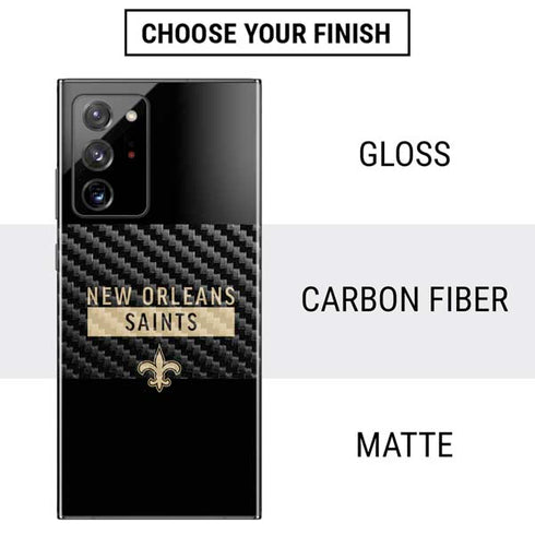 NFL New Orleans Saints Black Performance Series Galaxy Note20 Ultra 5G Skin