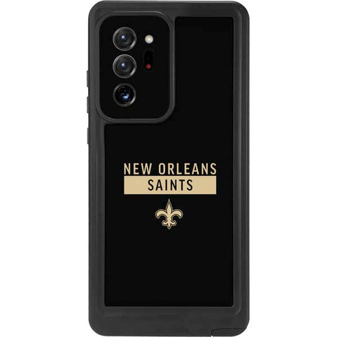NFL New Orleans Saints Black Performance Series Galaxy Note20 Ultra 5G Waterproof Case