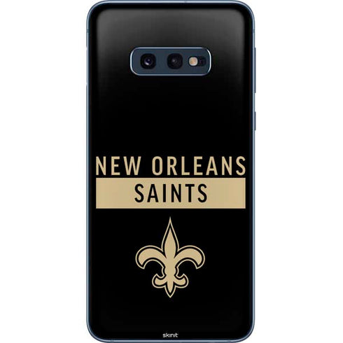 NFL New Orleans Saints Black Performance Series Galaxy S10e Skin