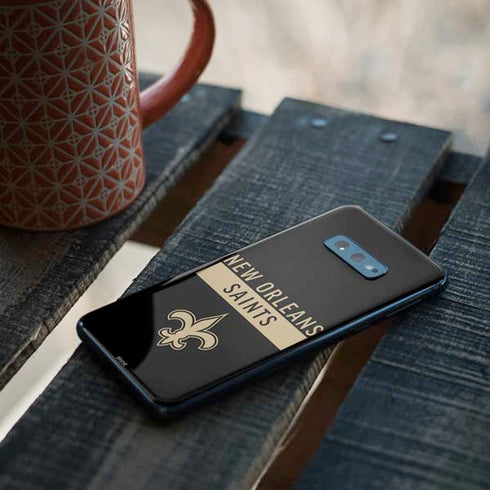 NFL New Orleans Saints Black Performance Series Galaxy S10e Skin