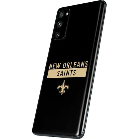 NFL New Orleans Saints Black Performance Series Galaxy S20 Fan Edition Skin