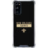 NFL New Orleans Saints Black Performance Series Galaxy S20 FE Clear Case
