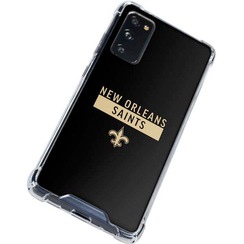 NFL New Orleans Saints Black Performance Series Galaxy S20 FE Clear Case