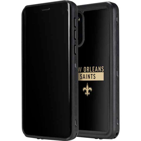 NFL New Orleans Saints Black Performance Series Galaxy S20 Plus Waterproof Case