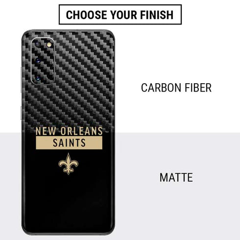 NFL New Orleans Saints Black Performance Series Galaxy S20 Skin