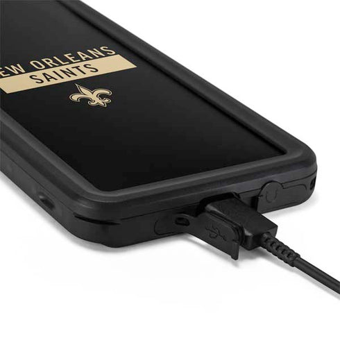 NFL New Orleans Saints Black Performance Series Galaxy S20 Waterproof Case
