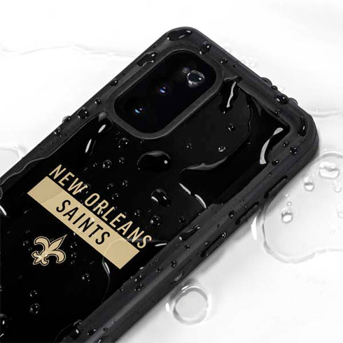 NFL New Orleans Saints Black Performance Series Galaxy S20 Waterproof Case