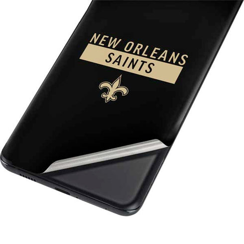 NFL New Orleans Saints Black Performance Series Galaxy S21 Plus 5G Skin