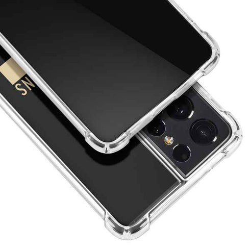NFL New Orleans Saints Black Performance Series Galaxy S21 Ultra 5G Clear Case