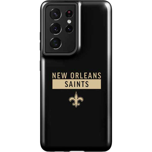 NFL New Orleans Saints Black Performance Series Galaxy S21 Ultra 5G Pro Case