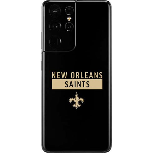 NFL New Orleans Saints Black Performance Series Galaxy S21 Ultra 5G Skin